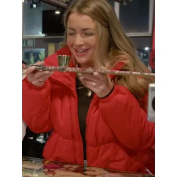 Taylor Haag Love is Blind Red Puffer Jacket Taylor Haag Love is Blind Red Puffer Jacket