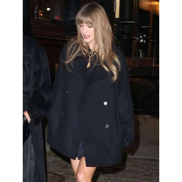 Taylor Swift NYC 2025 Black Winter Coat