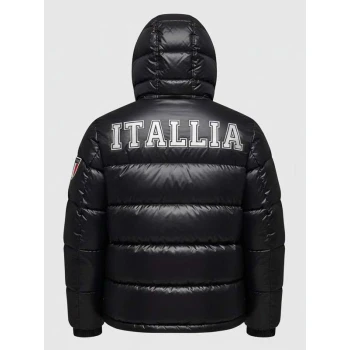 Team Italy Olympics 2026 Black Puffer Jacket