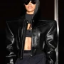 Teyana Taylor Shiny Black Leather Jacket