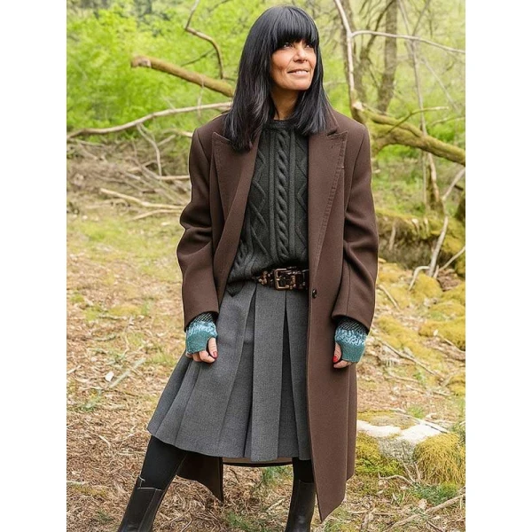 The Celebrity Traitors Claudia Winkleman Brown Coat
