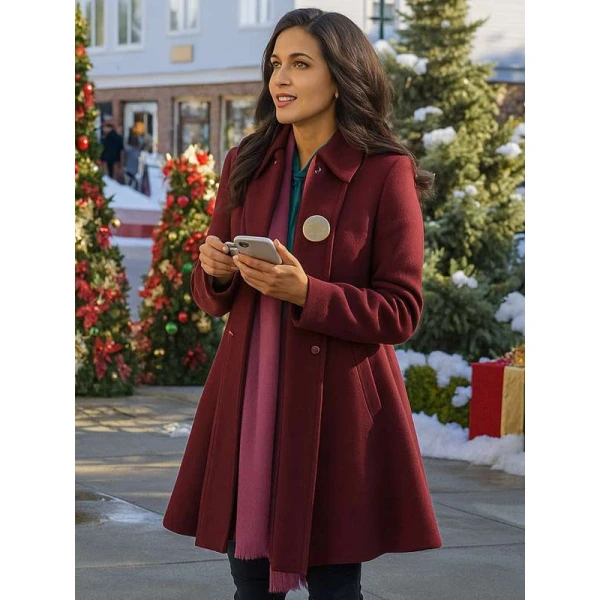 The Christmas Ring Nazneen Contractor Wool Coat