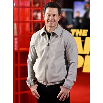 The Family Plan 2 Mark Wahlberg Grey Jacket