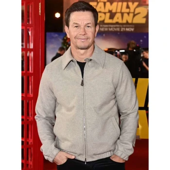 The Family Plan 2 Mark Wahlberg Grey Jacket