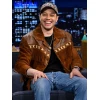 The Tonight Show Pete Davidson Brown Fringe Jacket