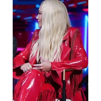 The Voice S26 Gwen Stefani Red Fringe Blazer The Voice S26 Gwen Stefani Red Fringe Blazer