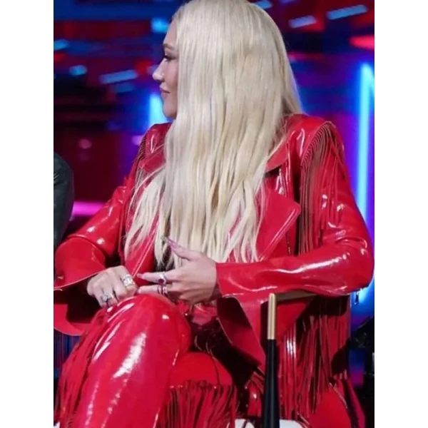 The Voice S26 Gwen Stefani Red Fringe Blazer