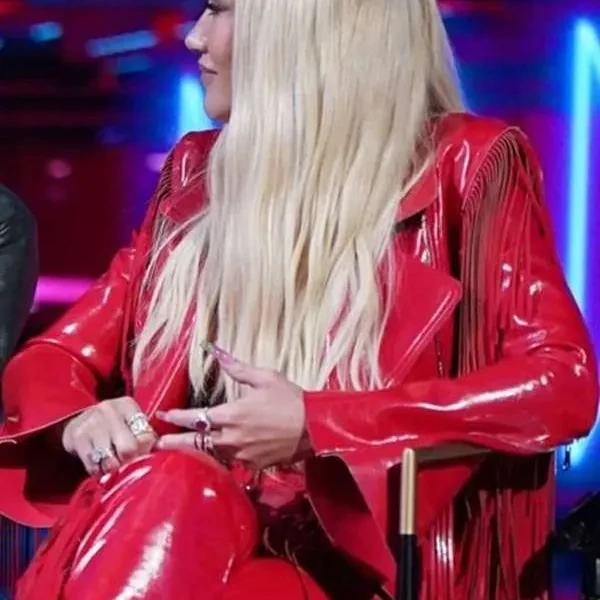 The Voice S26 Gwen Stefani Red Fringe Blazer The Voice S26 Gwen Stefani Red Fringe Blazer