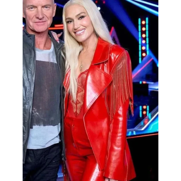 The Voice S26 Gwen Stefani Red Fringe Blazer