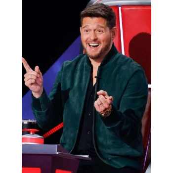 The Voice S28 Michael Buble Suede Leather Jacket