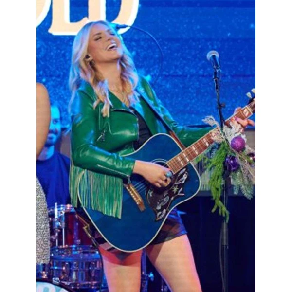 Tigirlily Gold A Grand Ole Opry Christmas Fringe Leather Jacket