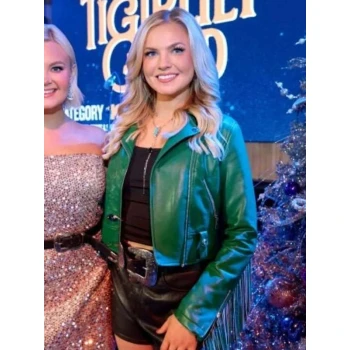 Tigirlily Gold A Grand Ole Opry Christmas Fringe Leather Jacket