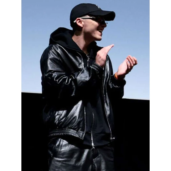 Timothee Chalamet NYFF63 Black Leather Jacket