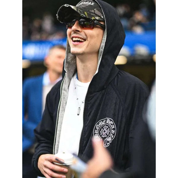 Chic Black Hoodie Inspired by Timothee Chalamet Chic Black Hoodie Inspired by Timothee Chalamet