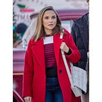 Tis the Season to be Merry Rachael Leigh Cook Red Wool Coat