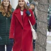 Tis the Season to be Merry Rachael Leigh Cook Red Wool Coat