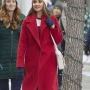 Tis the Season to be Merry Rachael Leigh Cook Red Wool Coat