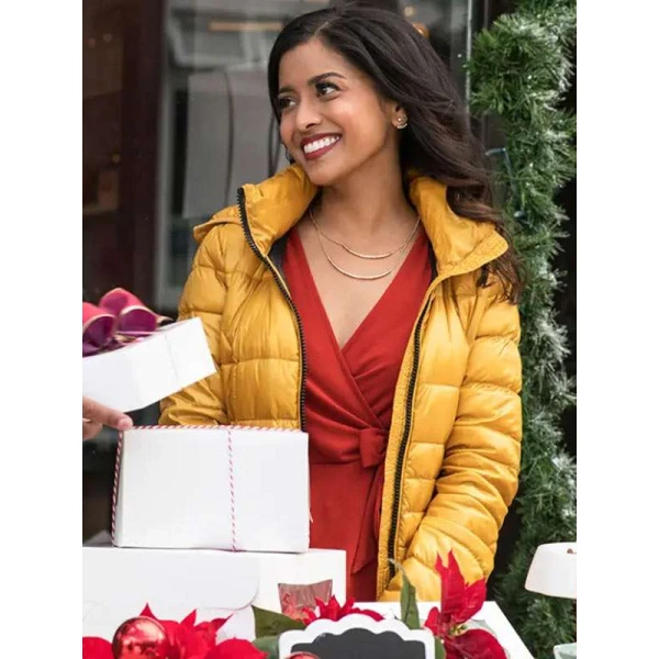 Tiya Sircar Christmas on Wheels Yellow Jacket
