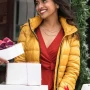 Tiya Sircar Christmas on Wheels Yellow Jacket