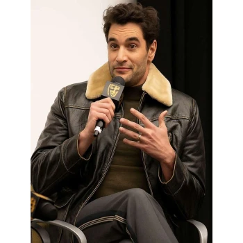 Tom Bateman Hedda BAFTA Shearling Leather Jacket