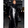 Tonight Show Cynthia Erivo Black Leather Coat