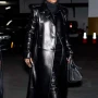 Tonight Show Cynthia Erivo Black Leather Coat