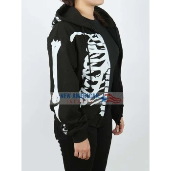 Tory Nichols Cobra Kai S03 Skeleton Black Jacket