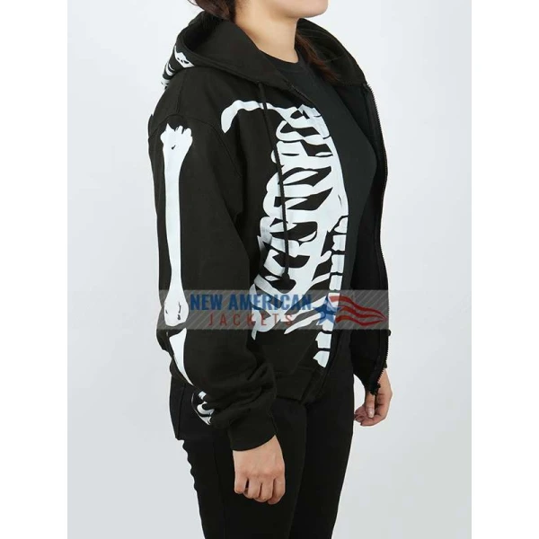 Tory Nichols Cobra Kai S03 Skeleton Black Jacket