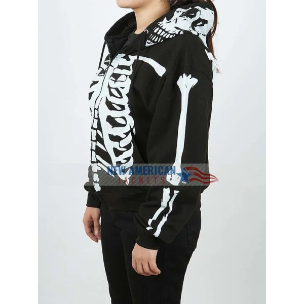 Tory Nichols Cobra Kai S03 Skeleton Black Jacket