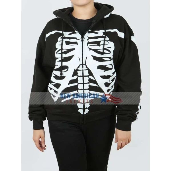 Tory Nichols Cobra Kai S03 Skeleton Black Jacket