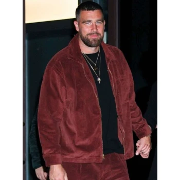 Travis Kelce NYC 2025 Corduroy Jacket