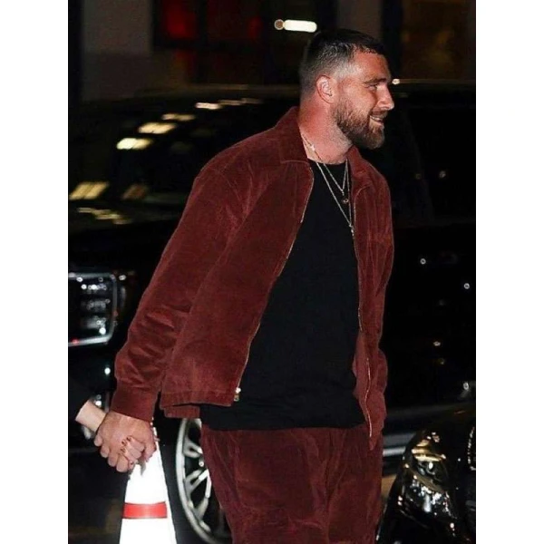 Travis Kelce NYC 2025 Corduroy Jacket