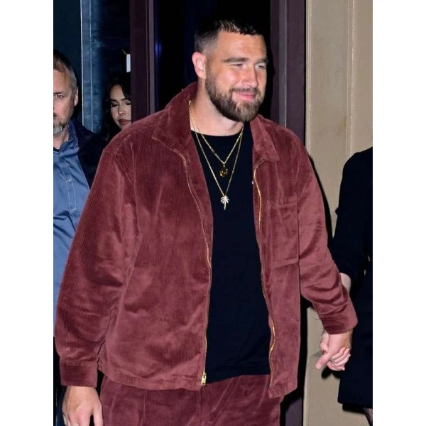 Travis Kelce NYC 2025 Corduroy Jacket