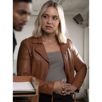 Tuuli Narkle NCIS Sydney S02 Brown Leather Jacket