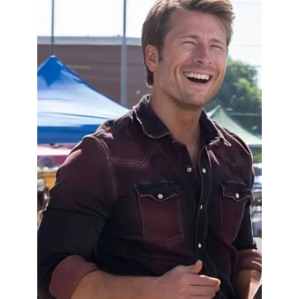Twisters Glen Powell Brown Shirt