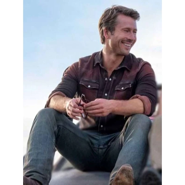 Twisters Glen Powell Brown Shirt