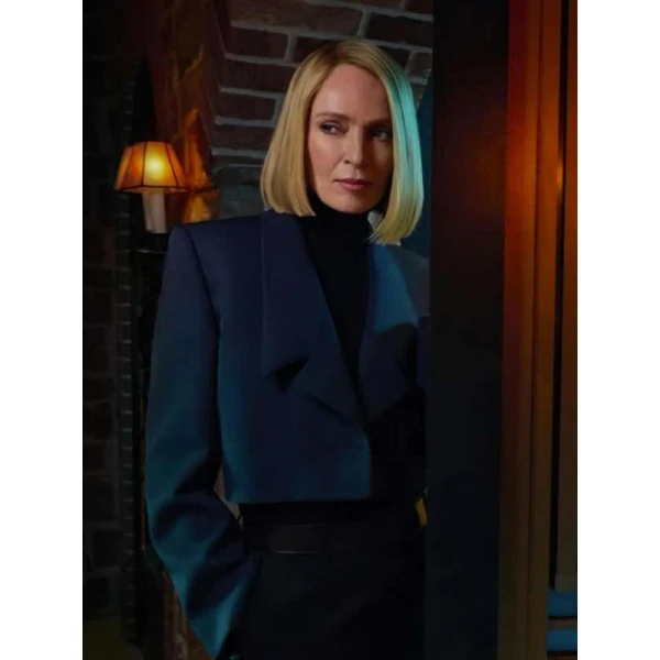 Uma Thurman Dexter Resurrection Cropped Blazer