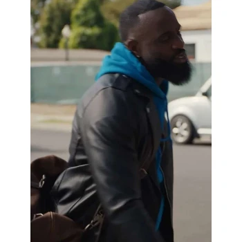 Unexpected Christmas Terrence Terrell Black Leather Jacket