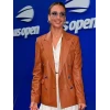 US Open 2025 Jessica Alba Leather Blazer