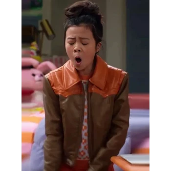 Jiwon Lee Vampirina Teenage Vampire Brown Leather Jacket