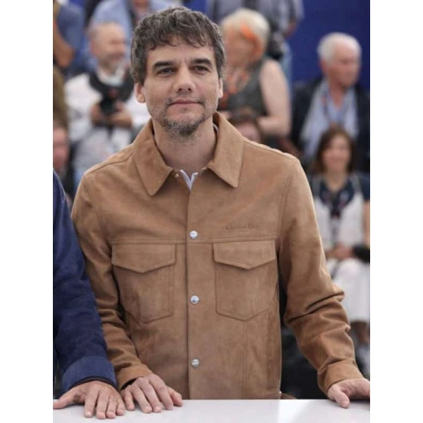Wagner Moura The Secret Agent Brown Suede Leather Jacket Wagner Moura The Secret Agent Brown Suede Leather Jacket