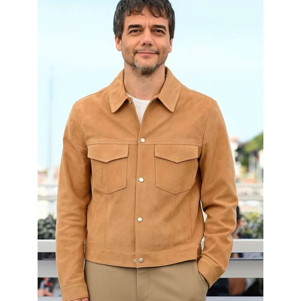 Wagner Moura The Secret Agent Brown Suede Leather Jacket Wagner Moura The Secret Agent Brown Suede Leather Jacket