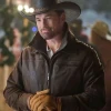 Warren Christie A Royal Montana Christmas Brown Leather Jacket