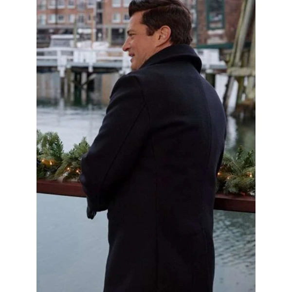 Wes Brown A Newport Christmas Black Wool Coat