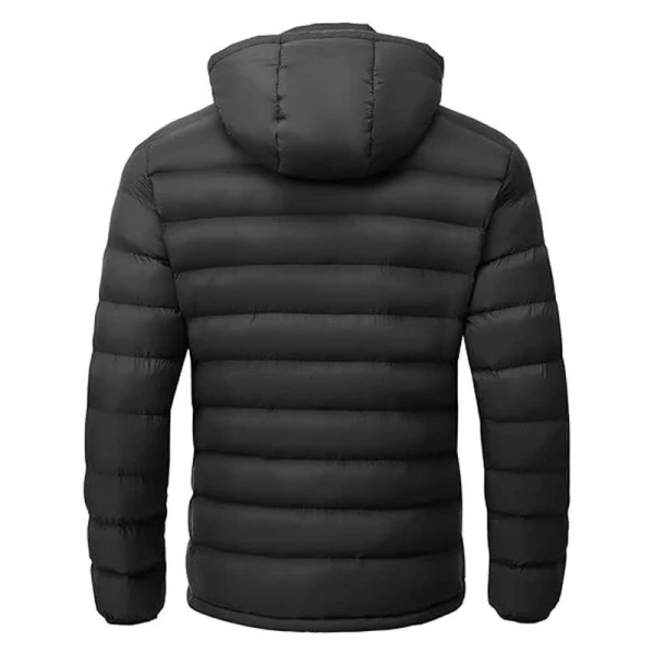 Winter Lightweight Black Puffer Hooded Jacket
