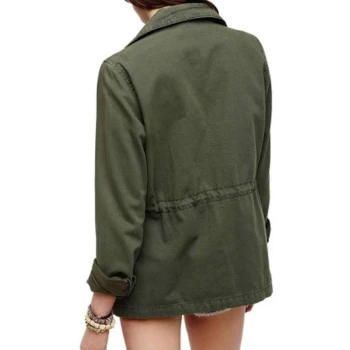 Women 4 Pocket Military Green Jacket Women 4 Pocket Military Green Jacket
