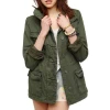 Women 4 Pocket Military Green Jacket Women 4 Pocket Military Green Jacket