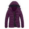 Women Black Puffer Jacket with Detachable Hood