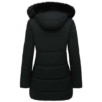 Women Black Puffer Parka Jacket
