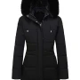 Women Black Puffer Parka Jacket